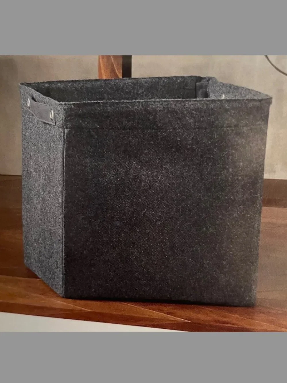 Thirty One Square Storage Bin in Grey Felt Huge 16.5